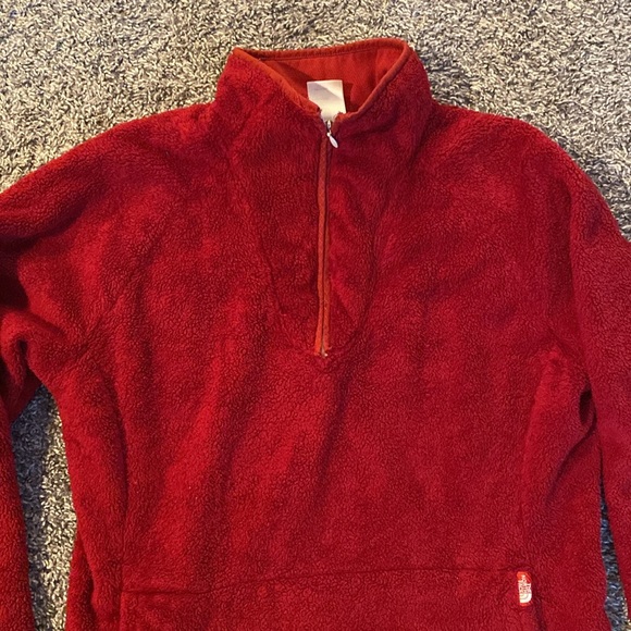 The North Face Vintage Mossbud Red 1/4 Zip Pullover Fleece Jacket, Women’s M - Picture 5 of 15